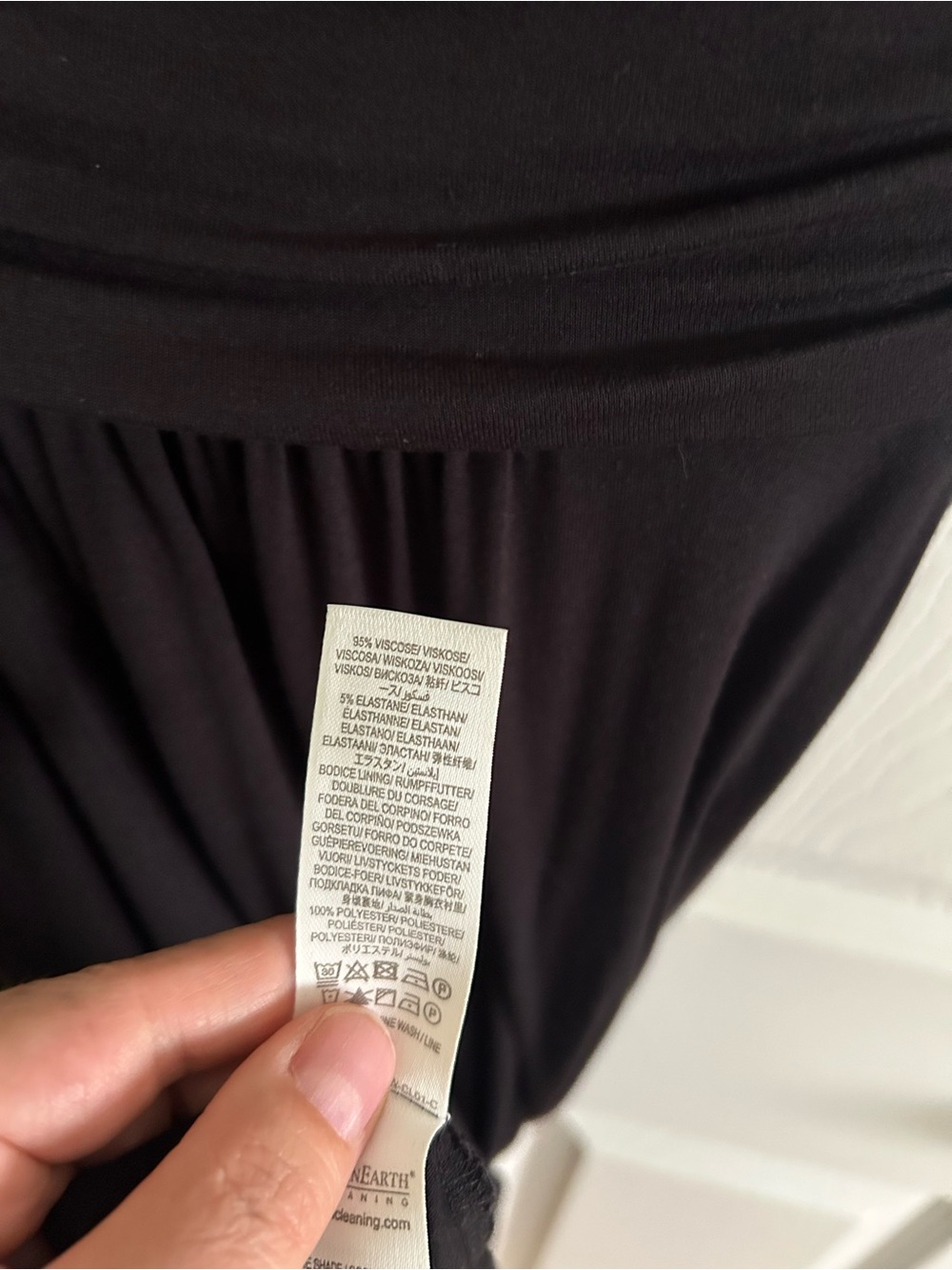 Boden Black Gathered-Waist Midi Dress Sz 6 - Picture 6 of 6